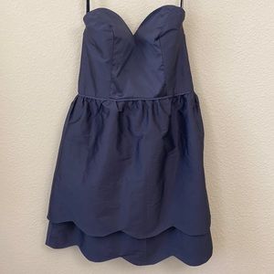 Noir by Lazaro Strapless Charcoal Gray Dress